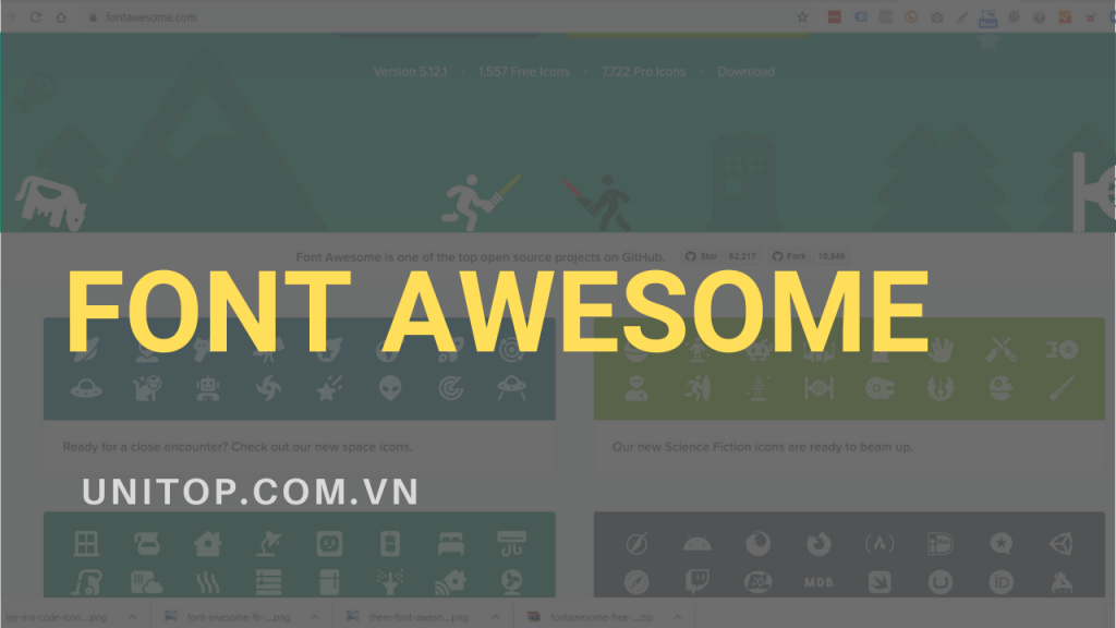 Thư viện icon Font Awesome cung cấp cho bạn hàng trăm biểu tượng độc đáo để tăng cường trang web của bạn. Cảm thấy tự tin hơn với tập biểu tượng tuyệt đẹp với đủ kích thước và màu sắc để làm cho trang web của bạn trở nên chuyên nghiệp và cuốn hút.